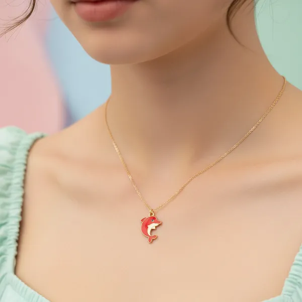 Gold_Brass_Dolphin_Pendant_Necklace_For_Women